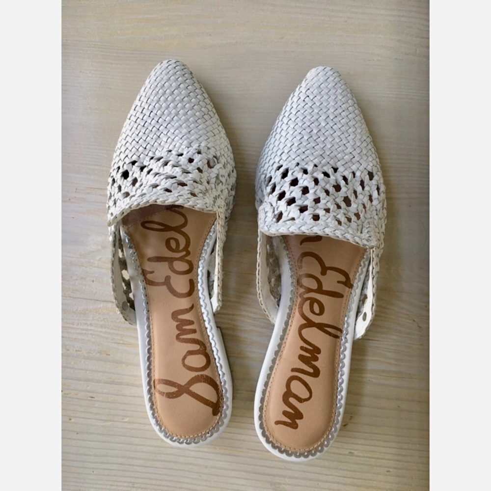 Sam Edelman Mules (White)